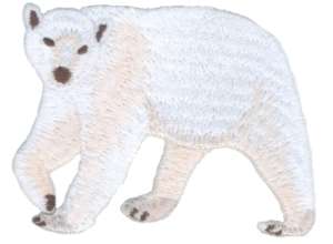 Polar Bear Embroidered Iron On Patch wx0002  