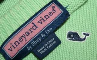 Mens Lime Green VINEYARD VINES Cotton Whale Sweater Large L  