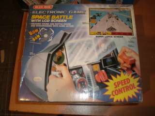 80S VINTAGE SPACE BATTLE BLUE BOX MIB ELECTRONIC GAME LARGE SCREEN 