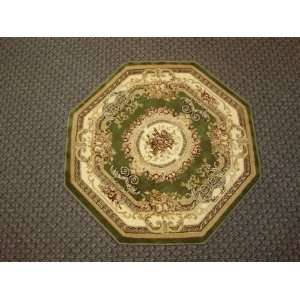  Octagon Area Rug 7 Ft 3 in X 7 Ft 3 in Green