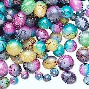 650* Mixed Jelly Beans Glass Beads ~ Big Assortment