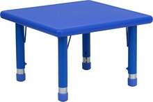 Kids Activity Table Adjustable Blue Plastic 24 inch  