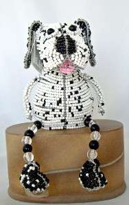 Dog Dalmatian Glass Beads Mini Sculpture BeadWorx NEW  