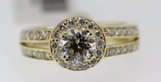   Round Natural Diamond Engagement Ring F G I1 EGL USA Certified  