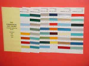 1969 CHEVROLET DODGE FORD TRUCK PAINT CHIPS COLOR CHART  