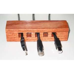  Oak Desktop Cable Organizer, in mission cherry finish, to 