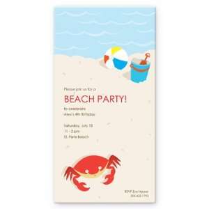  Beach Party Party Invitation Birthday Invitation Toys 