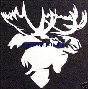 Moose Hunting Antler Trophy Car Window Decal Sticker  