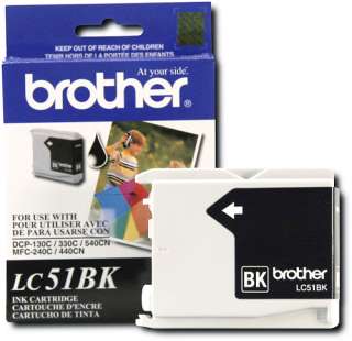 Brother LC51BK Ink Cartridge Replacement Black Inkjet  