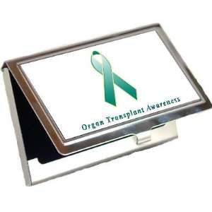  Organ Transplant Awareness Ribbon Business Card Holder 