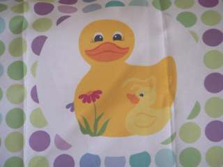 Darling Yellow Rubber Ducky Duck Fabric Shower Curtain  