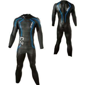 2XU C2 Comp2 Wetsuit   Mens Black/Blue, M/Short  Sports 