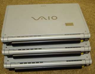 Lot of 3 SONY VAIO VGN TX770P Laptop Notebook 80GB 1.3GHz 1GB Power 