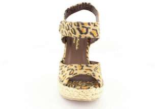   Womens Leopard Jute Wedge Heels #452 Petite & Big Sized Shoes  