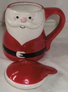 Vintage 1960s Santa Ceramic Mug with Hat for cover Christmas 