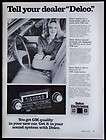1976 GM Delco Car Sound System Magazine Print Ad