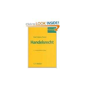  Handelsrecht (9783811423640) Karl Heinz Dr Fezer Books
