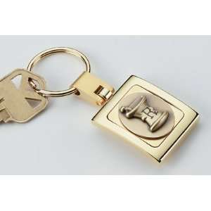  Brass Key Tag with Oval M&P Logo 