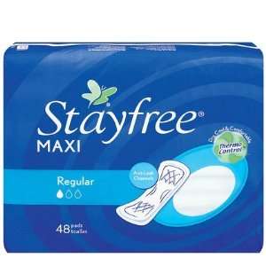  Stayfree Maxi Pads, Regular, 48 ea