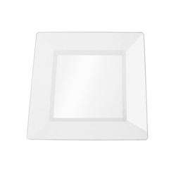 SilverEdge Clear 6.5 inch Square Plastic Plates (Set of 10 