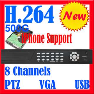   D1 H.264 Security DVR HDMI Network Motion PTZ Control (No HDD)  