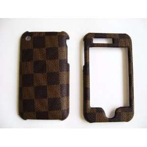  Leather iPhone faceplate case cover Brown Damier for 3g 