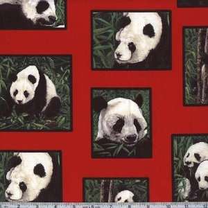  45 Wide Giant Pandas At Play Fabric By The Yard Arts 