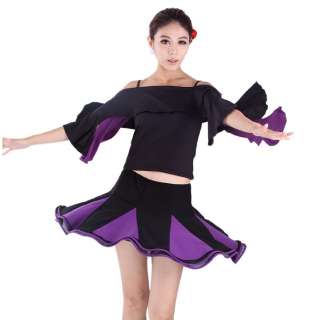   salsa tango rumba Cha cha Ballroom Dance Dress J8060 top + S8061 skirt