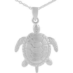 Sterling Silver Moveable Sea Turtle Pendant  