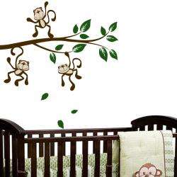Vinyl Monkey Around on a Branch Wall Decal  