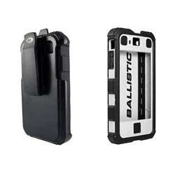 Ballistic HC iPhone 4 Black/ White Protector Case with Clip 