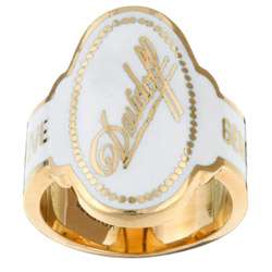   Yellow Gold Davidoff Cigar Band Estate Ring (Size 6)  