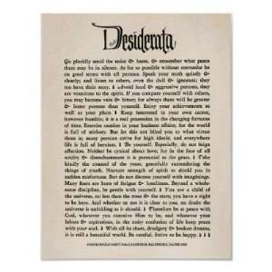  1692   Desiderata Print