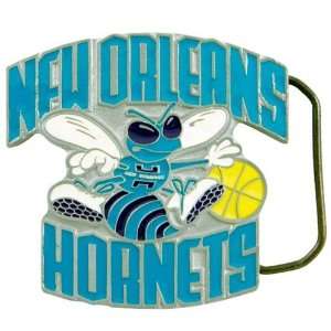New Orleans Hornets Pewter Team Logo Belt Buckle  Sports 