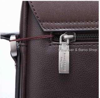 Authentic kangaroo kingdom Mens Genuine Leather/PU Shoulder bag Black 