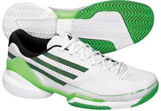 Adidas Adizero Feather Mens Tennis Shoe White/Blk/Green  