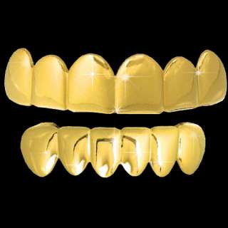 Gold Teeth Best Grillz Top Bottom Combo Iced Out Hip Hop Grill