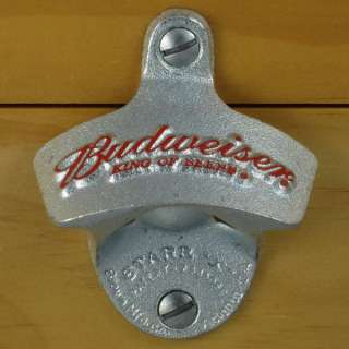 BUDWEISER Bud Wall Mount Bottle Opener Starr X NEW  