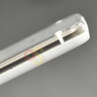 Apple iPhone 4 4s 4gs Clear White Aquaflex Hybrid Case Cover + Screen 