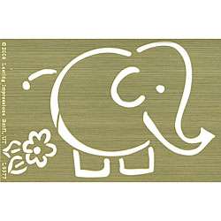Lasting Impressions Brass Baby Elephant Embossing Template   