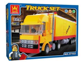   Freight Truck W/ Figures MInifigs Building Toy Set 37102 NIB 409 PCS