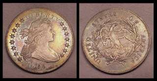 1795 Draped Bust Dollar (Small Eagle) CH/XF+ (toned)  