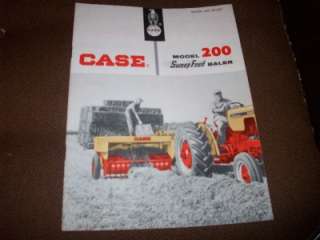 1950s Case 200 Baler 12 Page Brochure Nice Sweep Feed  