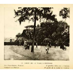 1925 Rotogravure Pontoise France Garden Camille Pissarro Impressionism 