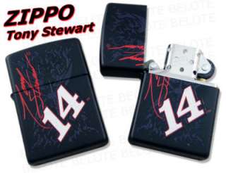 Zippo NASCAR Tony Stewart Black Matte Lighter 28000 NEW  