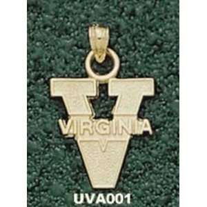 14Kt Gold University Of Virginia V W/Virginia  Sports 