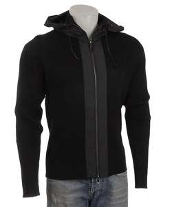 Hawke and Co Mens Seville Black Knit Hoodie  