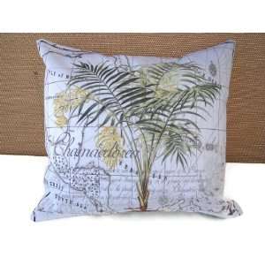  Tropical Palm Tree Toss Pillow 14 X 14 Beach Ocean 
