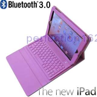 Bluetooth 3.0 Wireless Keyboard Leather Cover Case For The New IPAD 3 