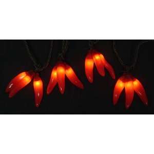  Set of 36 Red Chili Pepper Cluster Christmas Lights 